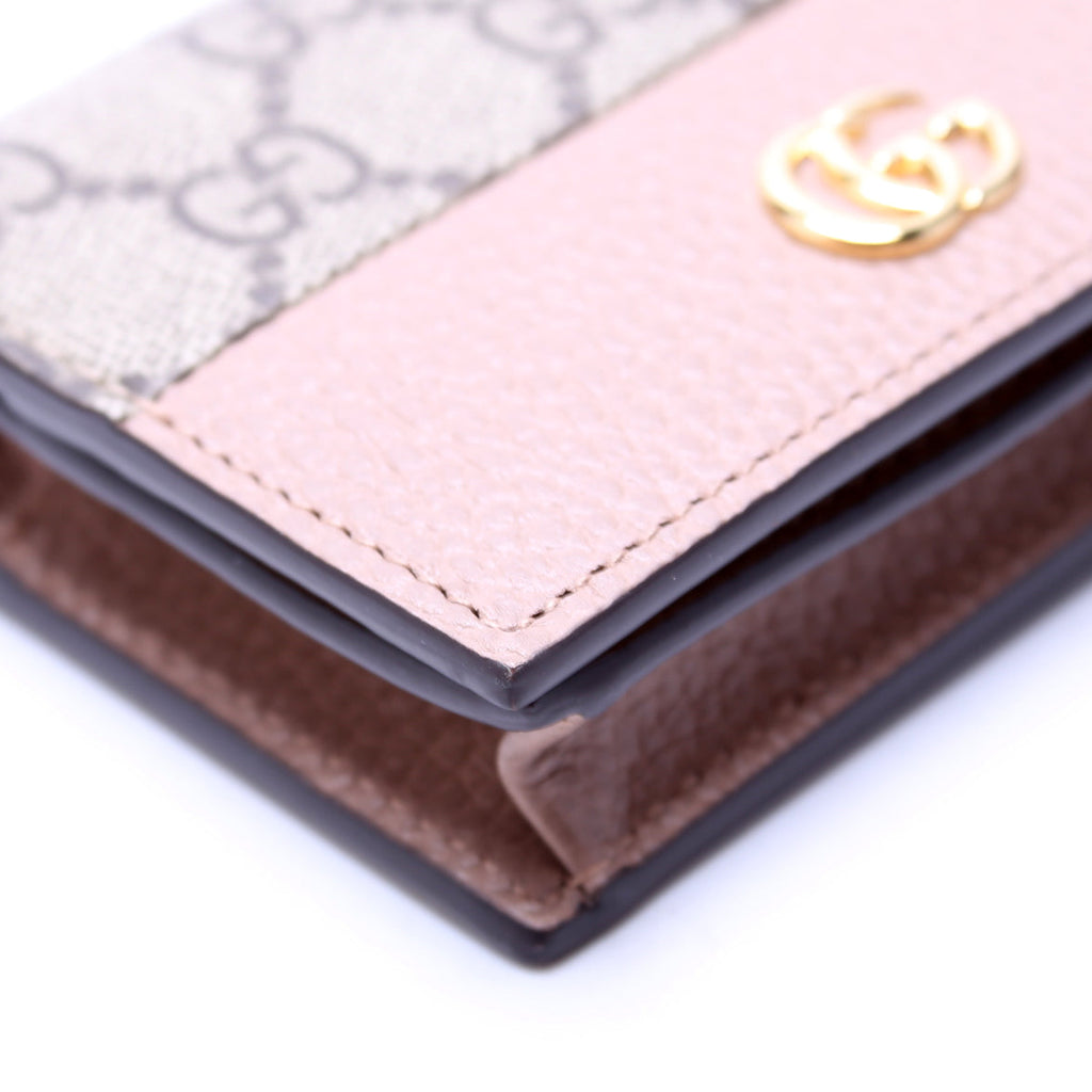 658610 GG Supreme Marmont Card Case Tan