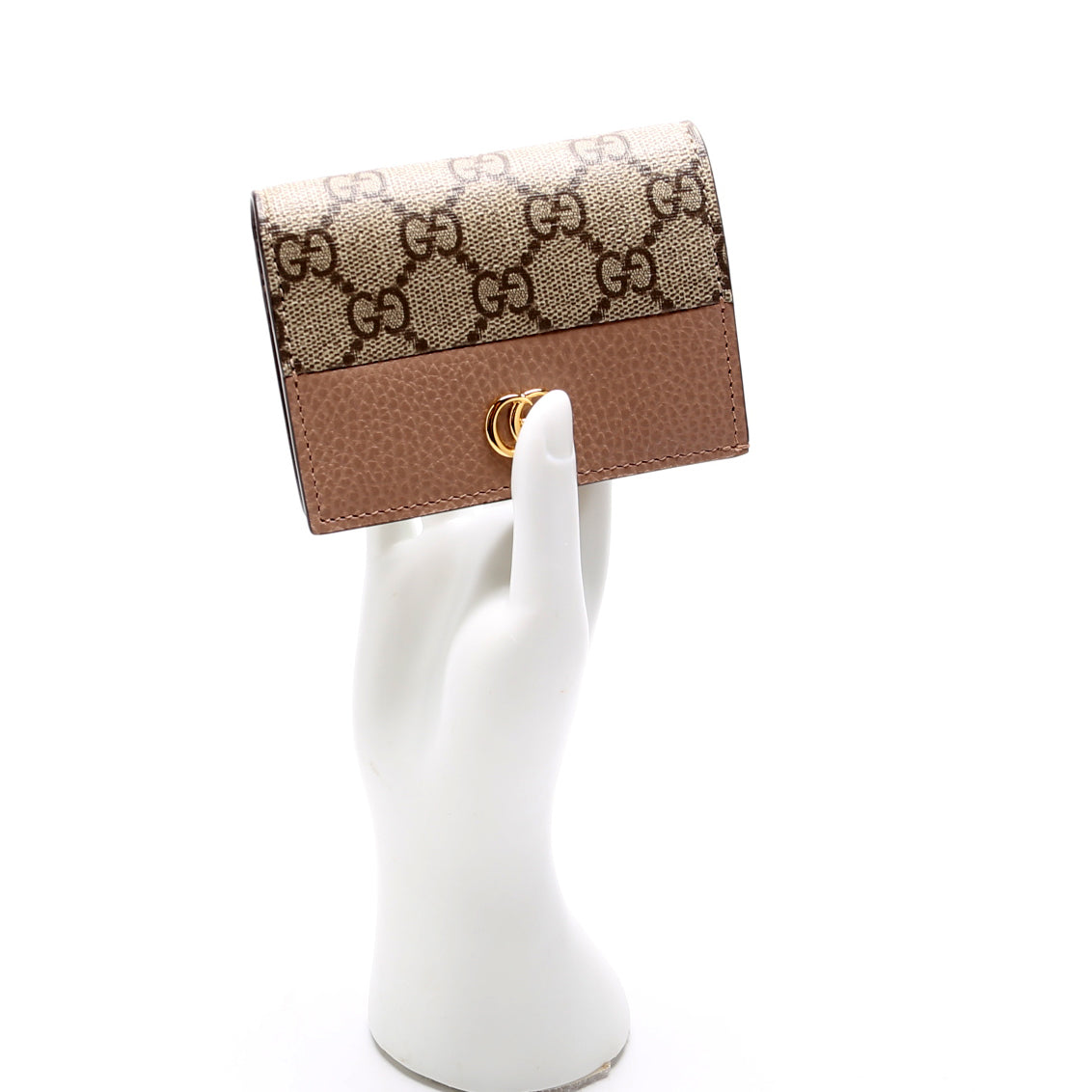 658610 GG Supreme Marmont Card Case Tan