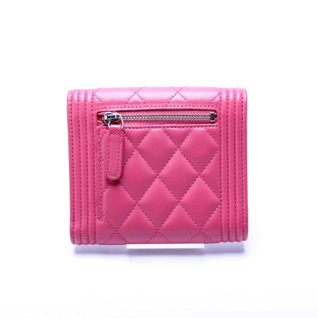 Boy Compact Wallet Lambskin 24M Pink