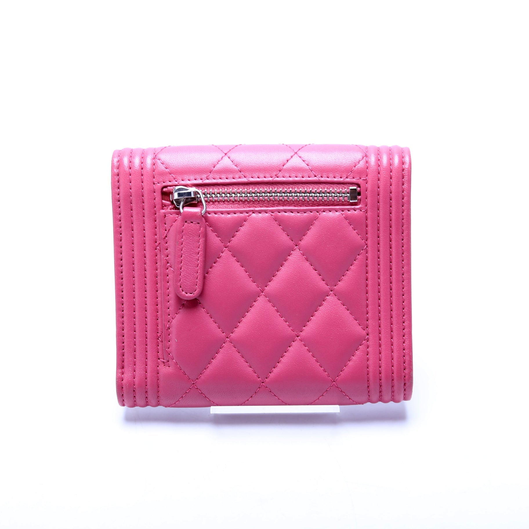 Boy Compact Wallet Lambskin 24M Pink