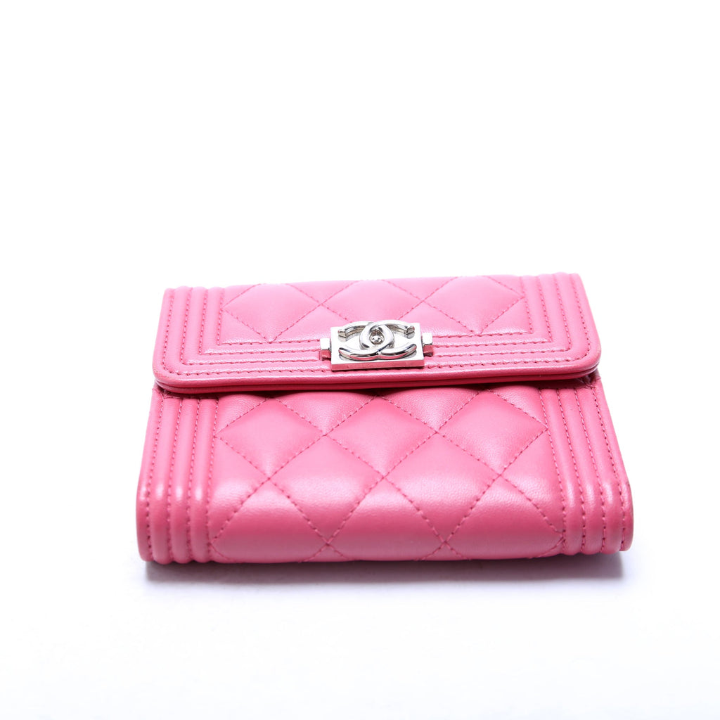 Boy Compact Wallet Lambskin 24M Pink