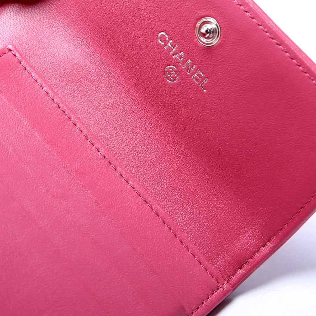 Boy Compact Wallet Lambskin 24M Pink