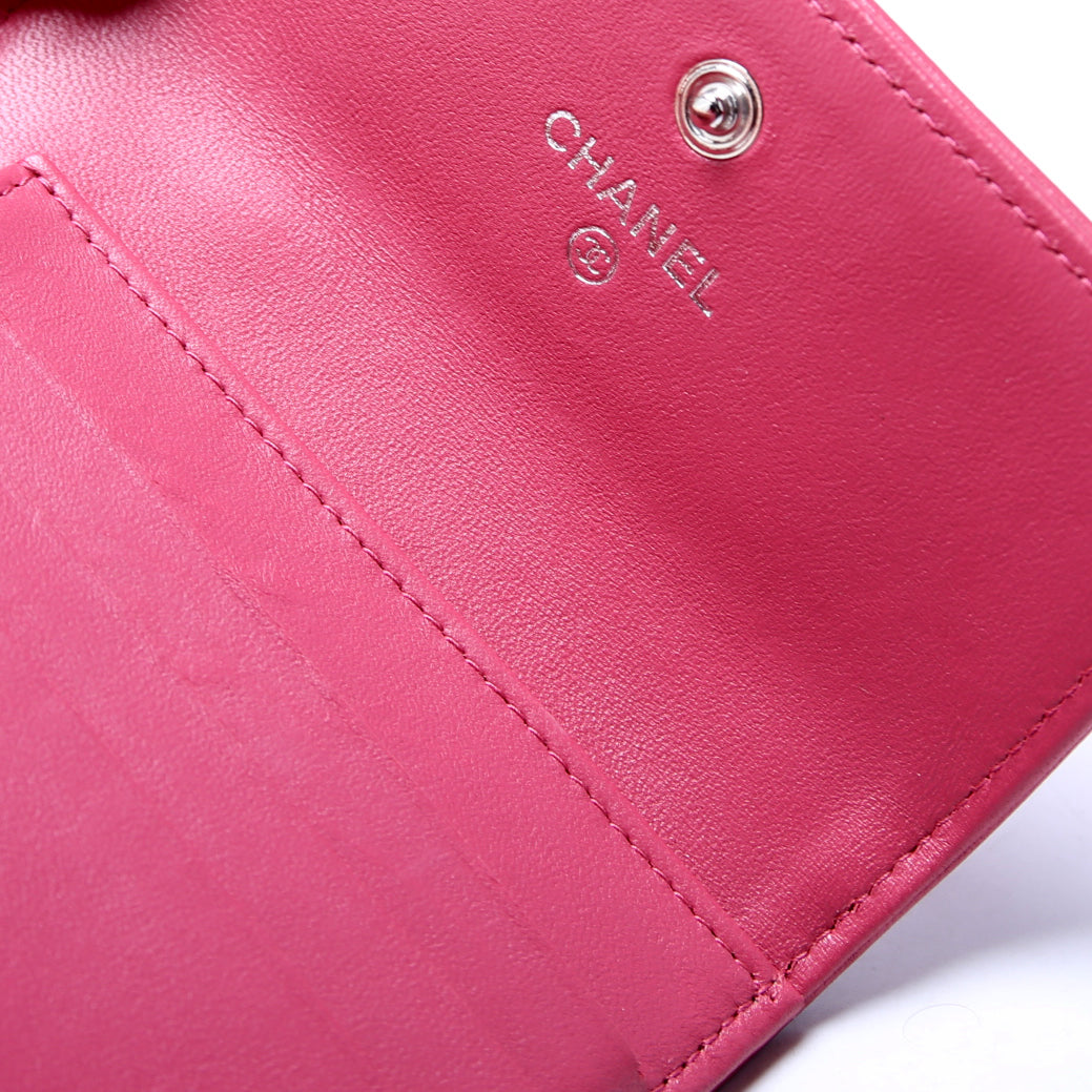 Boy Compact Wallet Lambskin 24M Pink