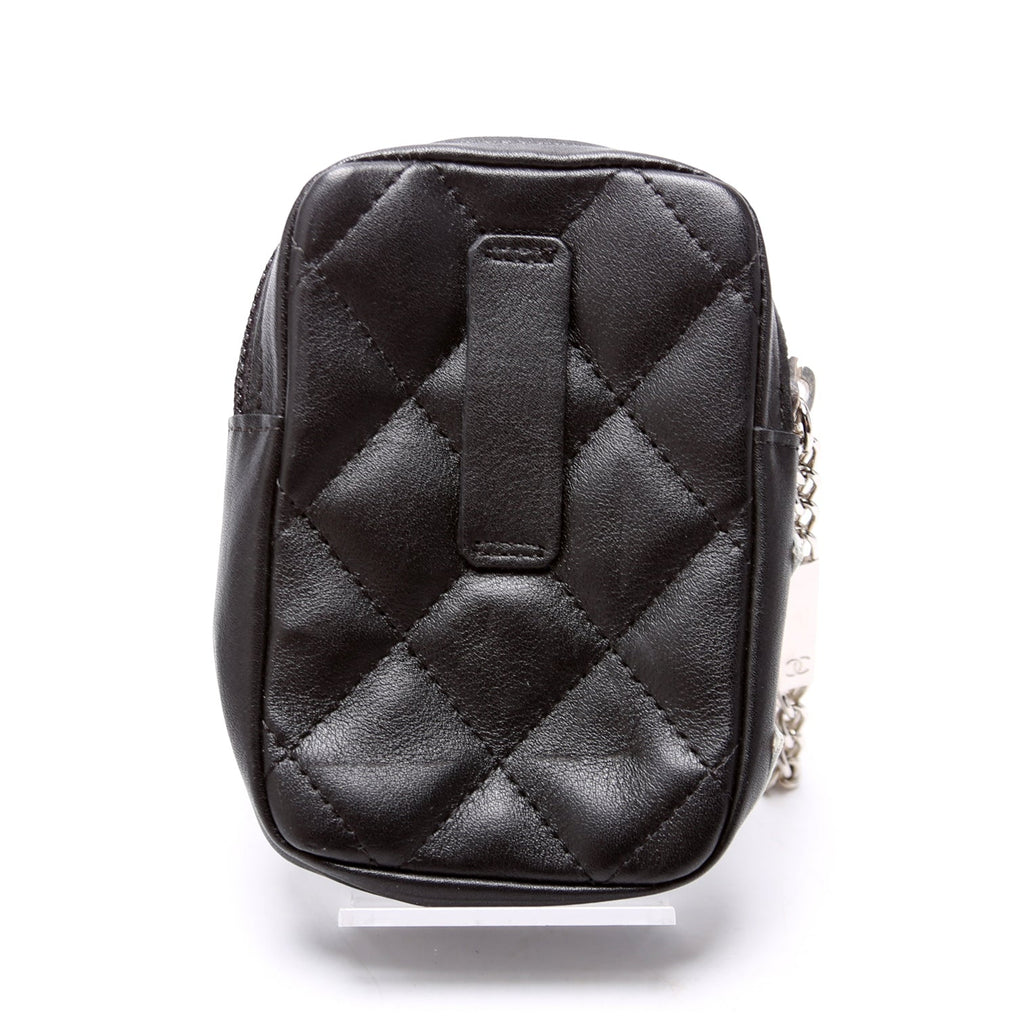 Cambon Cigarette Case Holder Lambskin Black/White