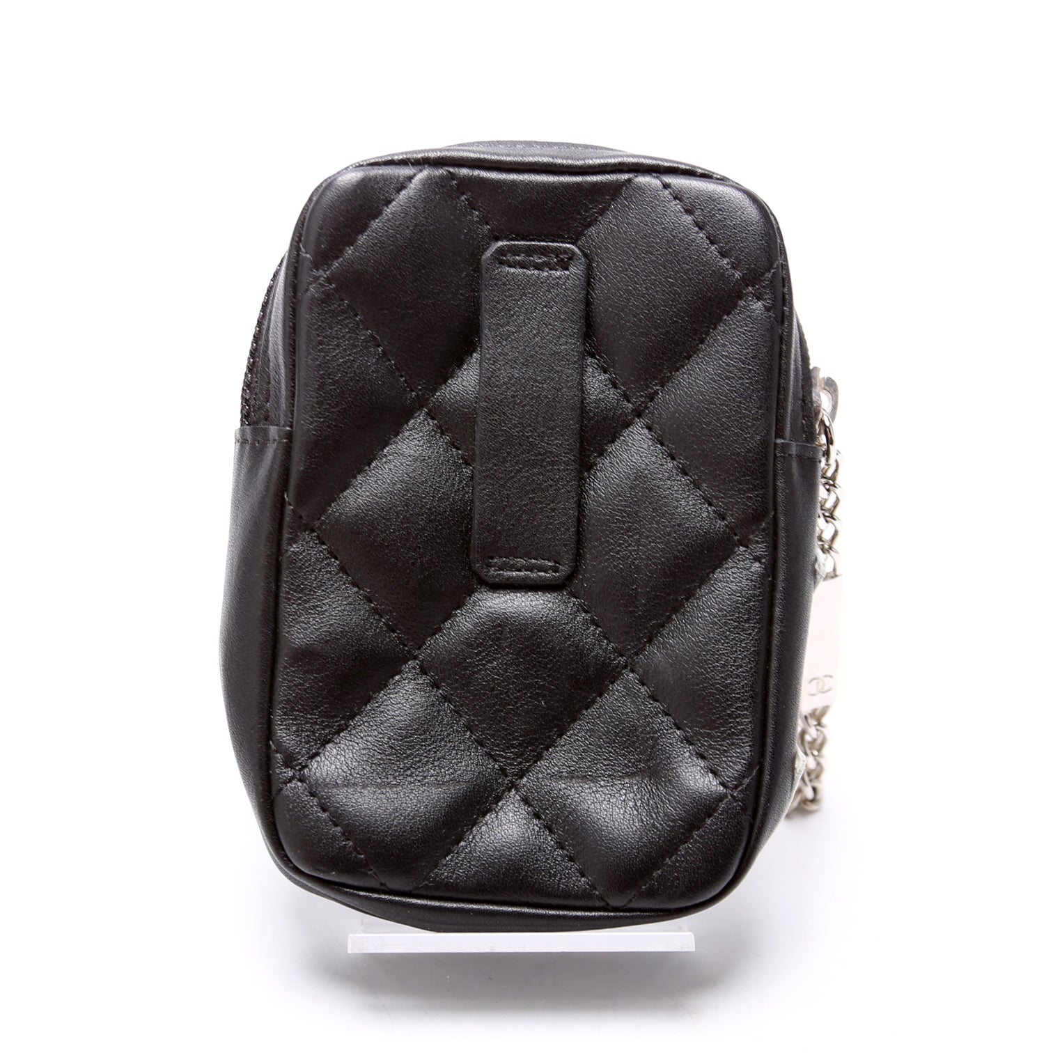 Cambon Cigarette Case Holder Lambskin Black/White