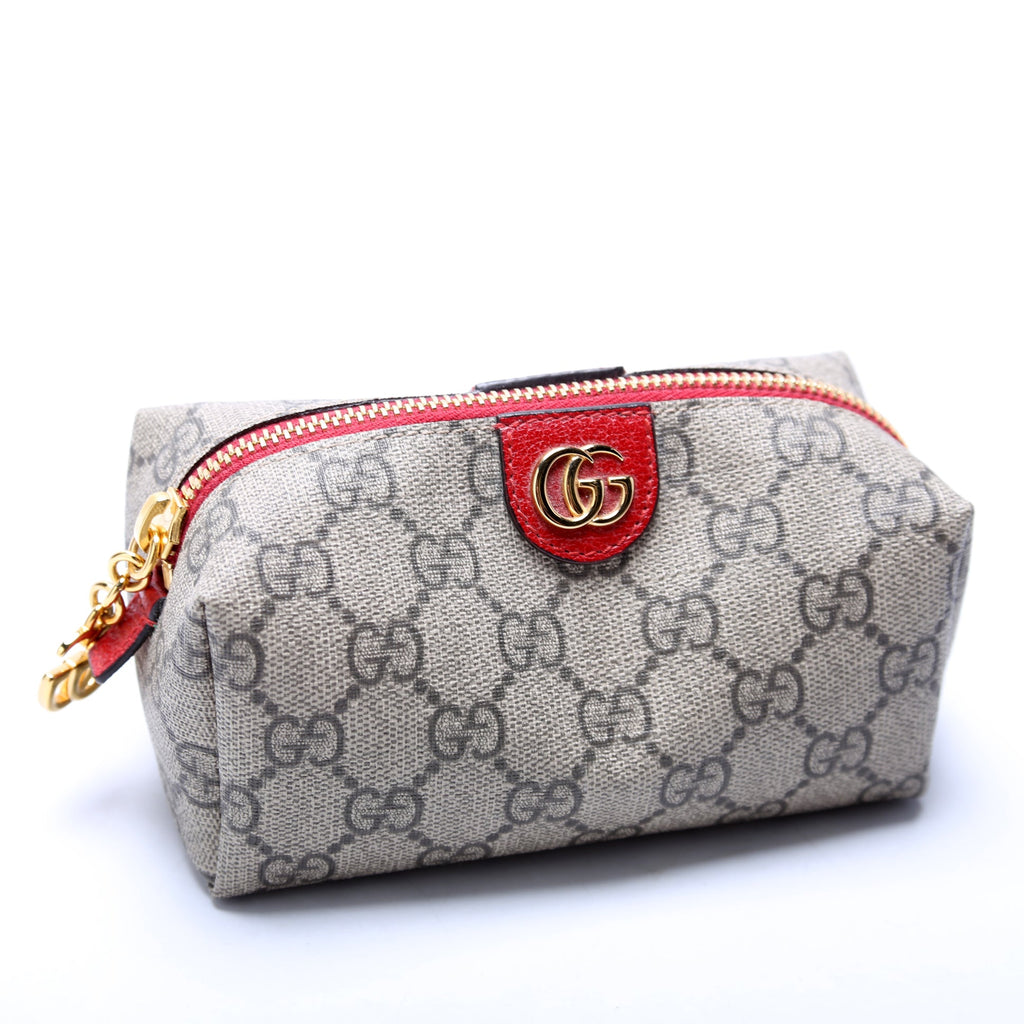 548394 Soft GG Supreme Ophidia Small Cosmetic Case Red