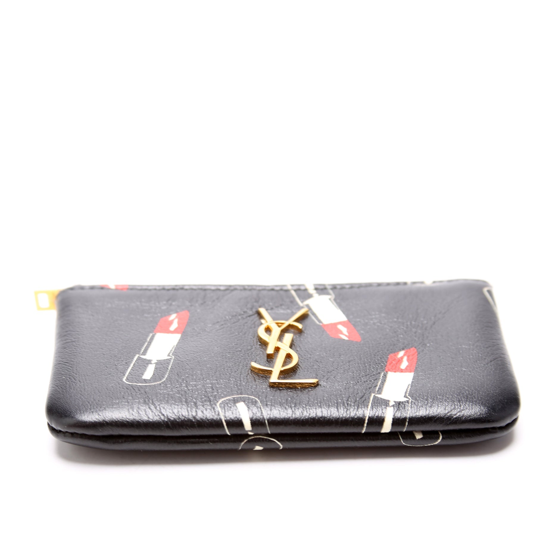 Printed Leather Coin Pouch 405286 Black/Multicolor