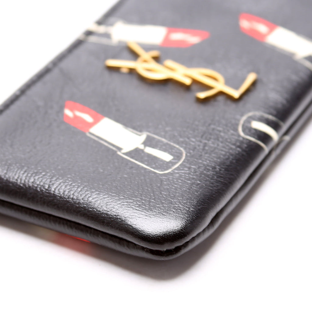 Printed Leather Coin Pouch 405286 Black/Multicolor