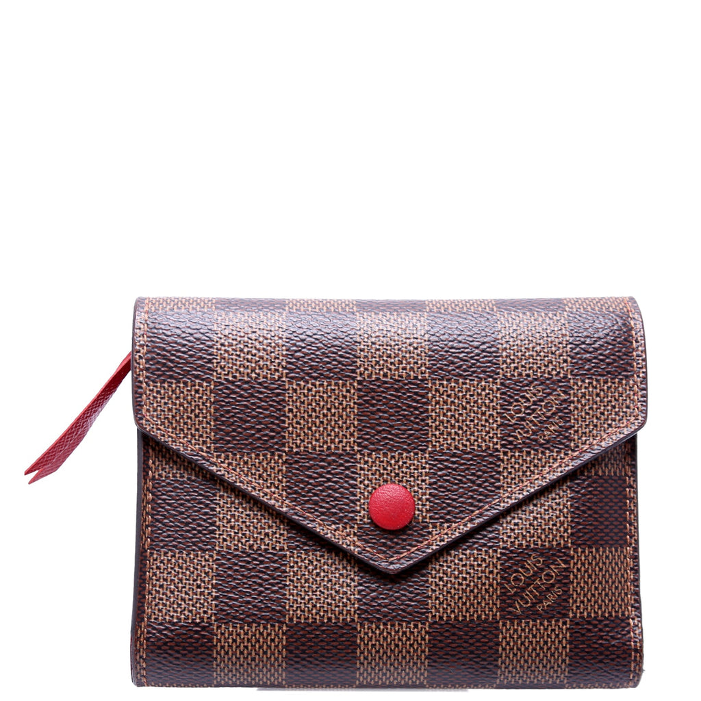 Victorine Wallet Damier Ebene Red