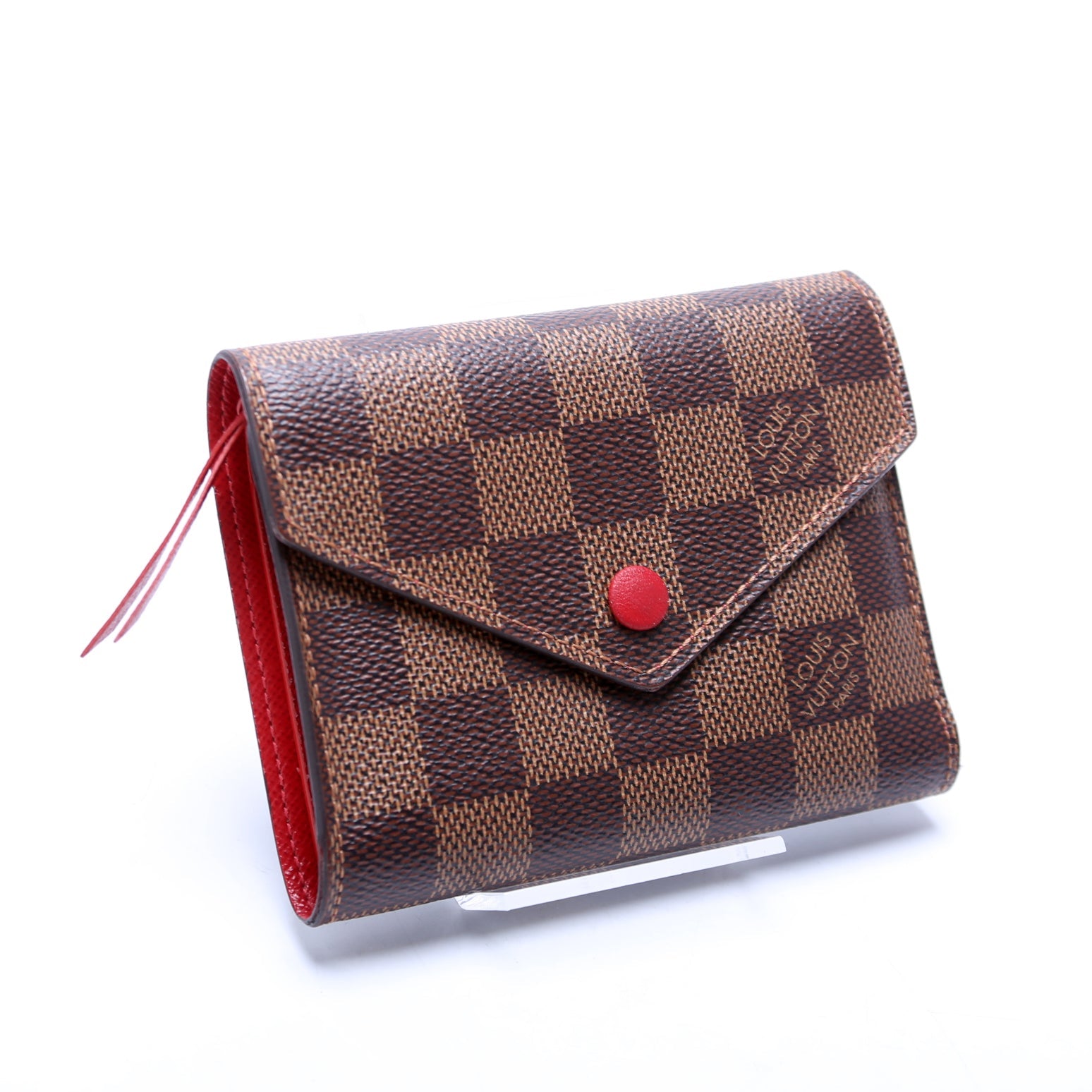 Victorine Wallet Damier Ebene Red