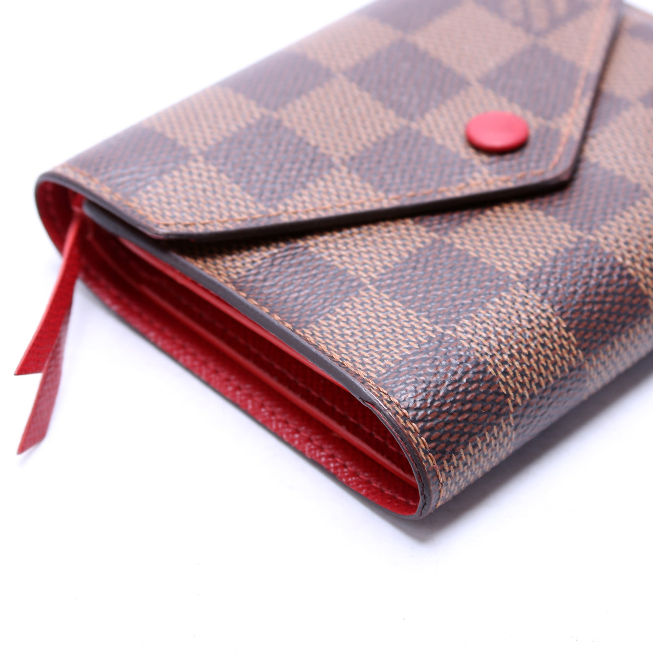 Victorine Wallet Damier Ebene Red