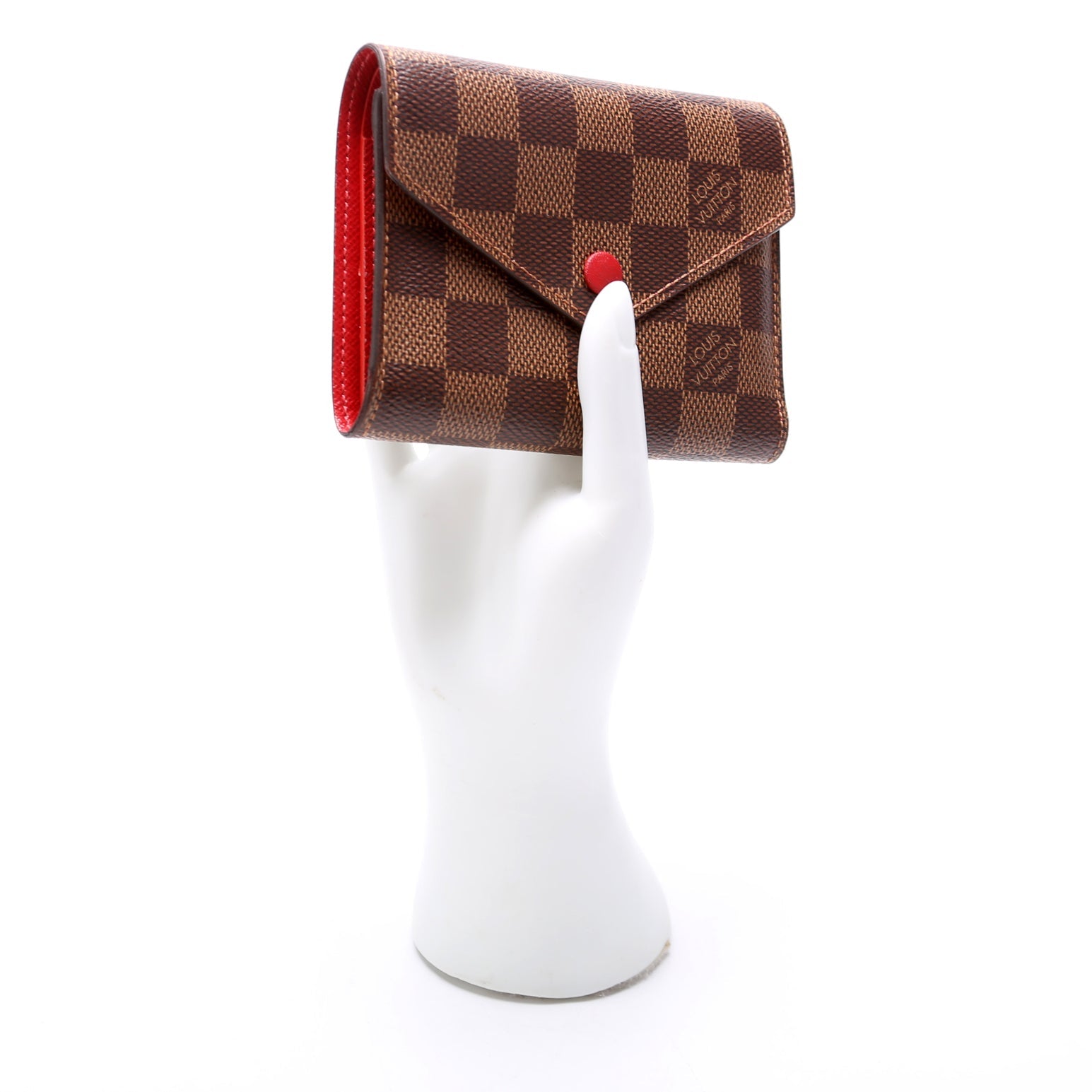 Victorine Wallet Damier Ebene Red