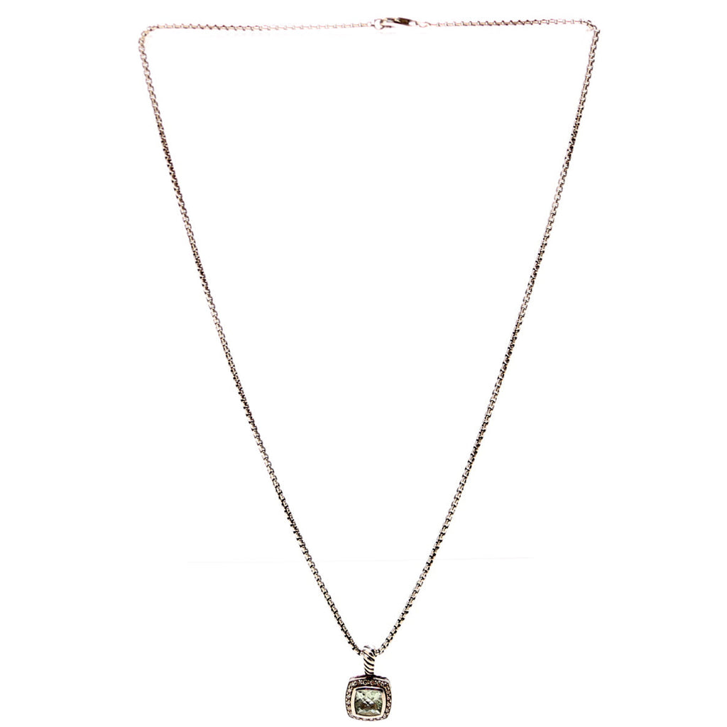 Albion 7MM 925/Prasiolite/Pave Necklace