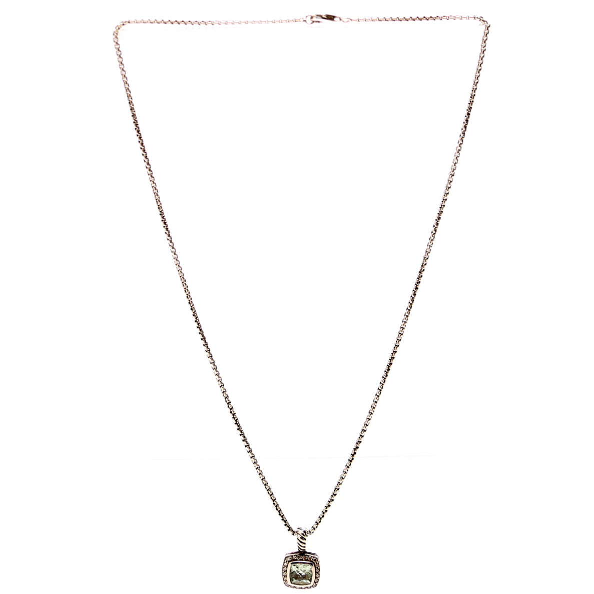 Albion 7MM 925/Prasiolite/Pave Necklace