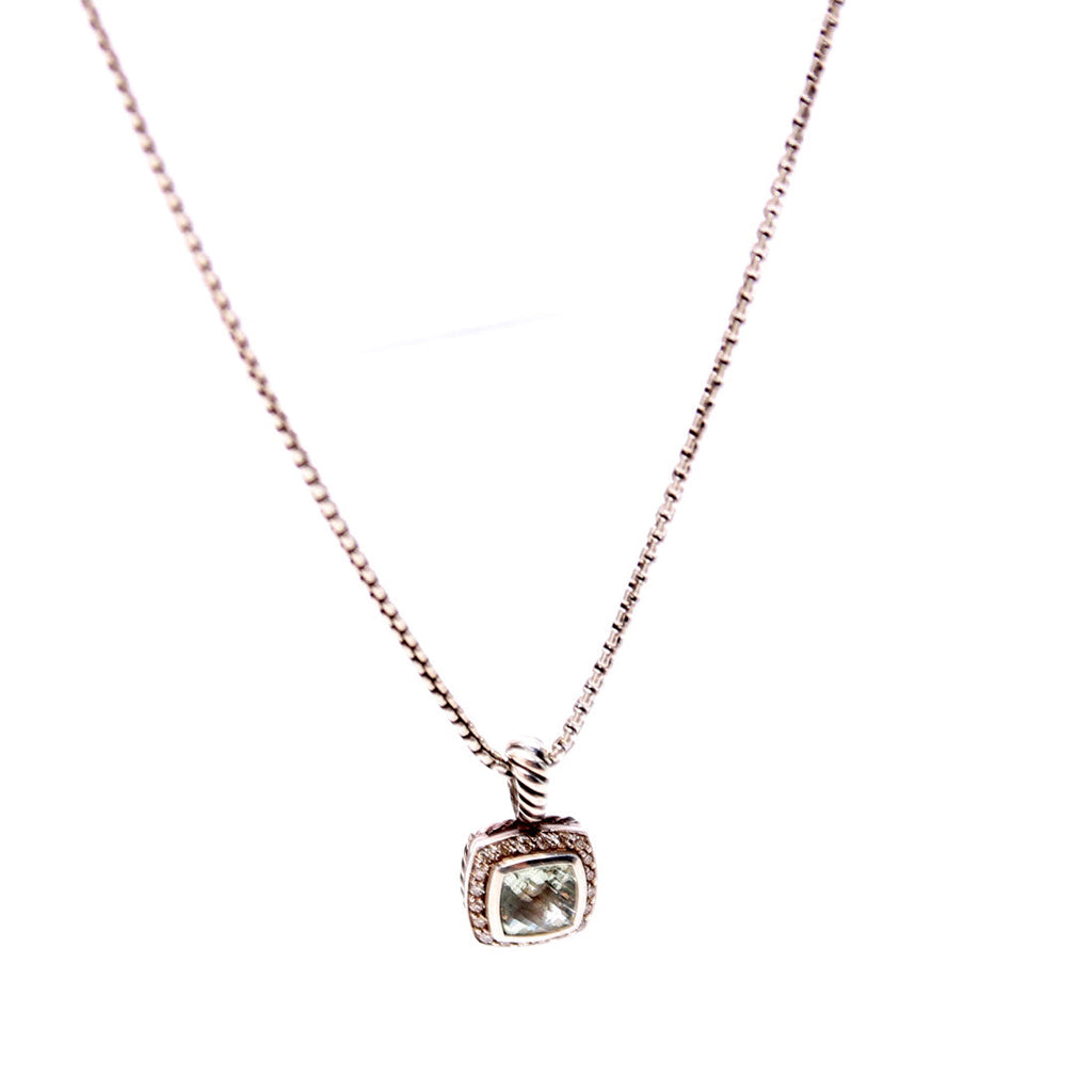 Albion 7MM 925/Prasiolite/Pave Necklace