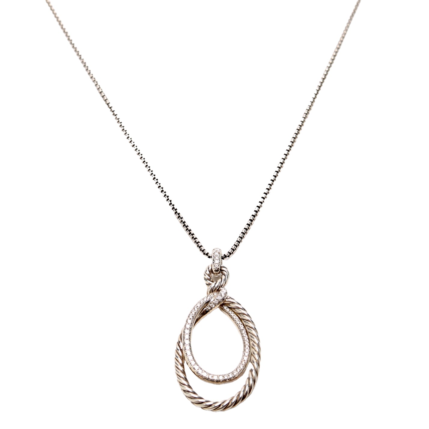 Continuance Drop Necklace 925/PAVE