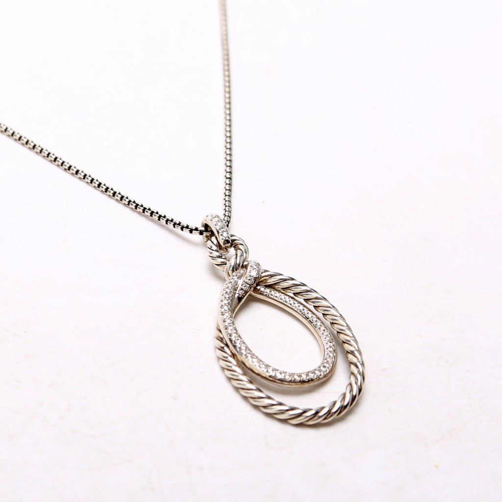 Continuance Drop Necklace 925/PAVE
