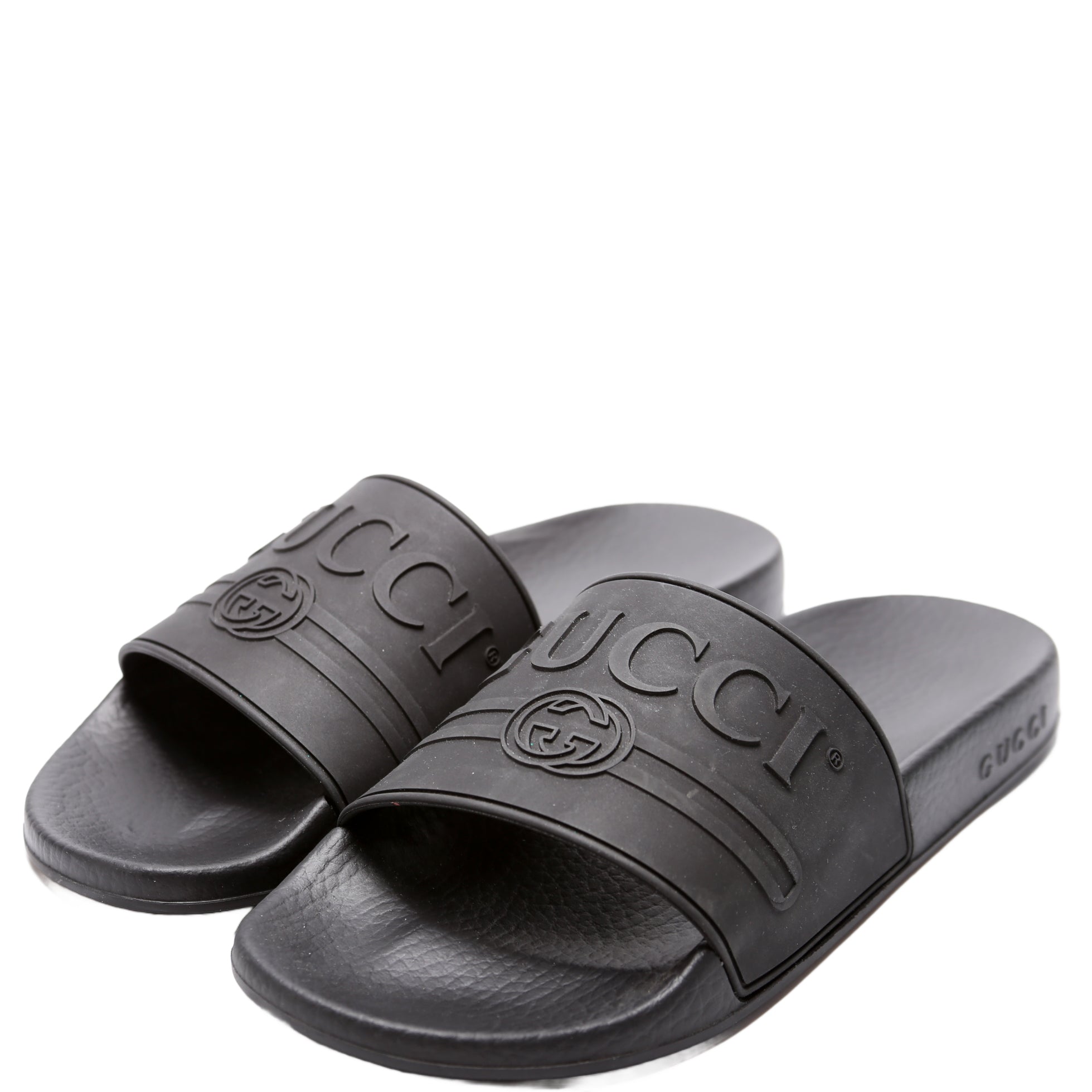 Logo Rubber Slides Size 39 Black