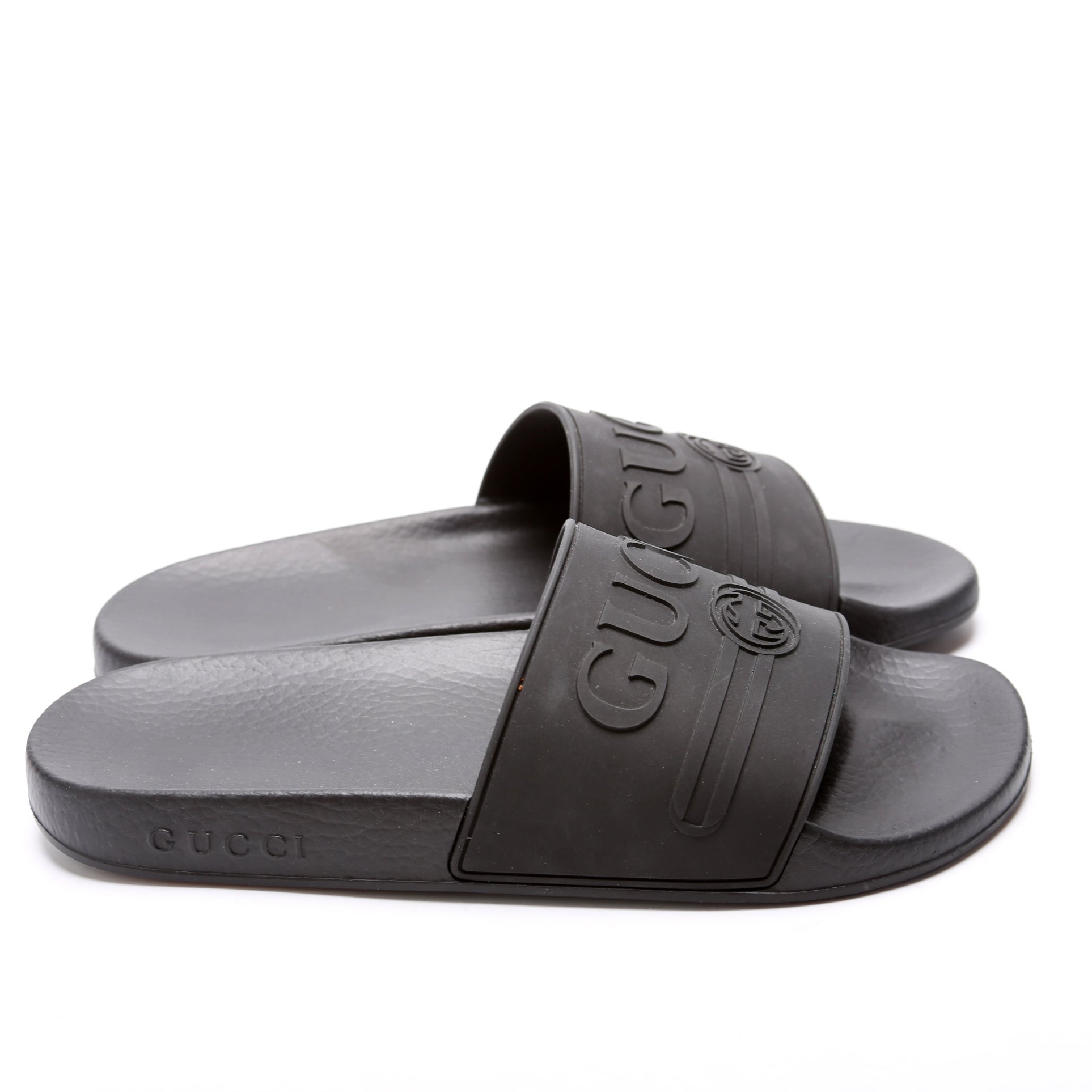 Logo Rubber Slides Size 39 Black