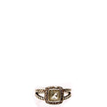 Albion 7MM 925/Prasiolite/Pave Ring Size 7.5 Silver
