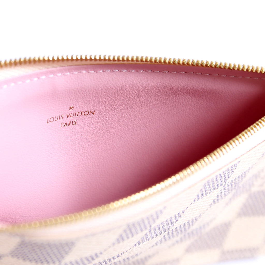Pochette Felicie Zip Insert Only Damier Azur Pink