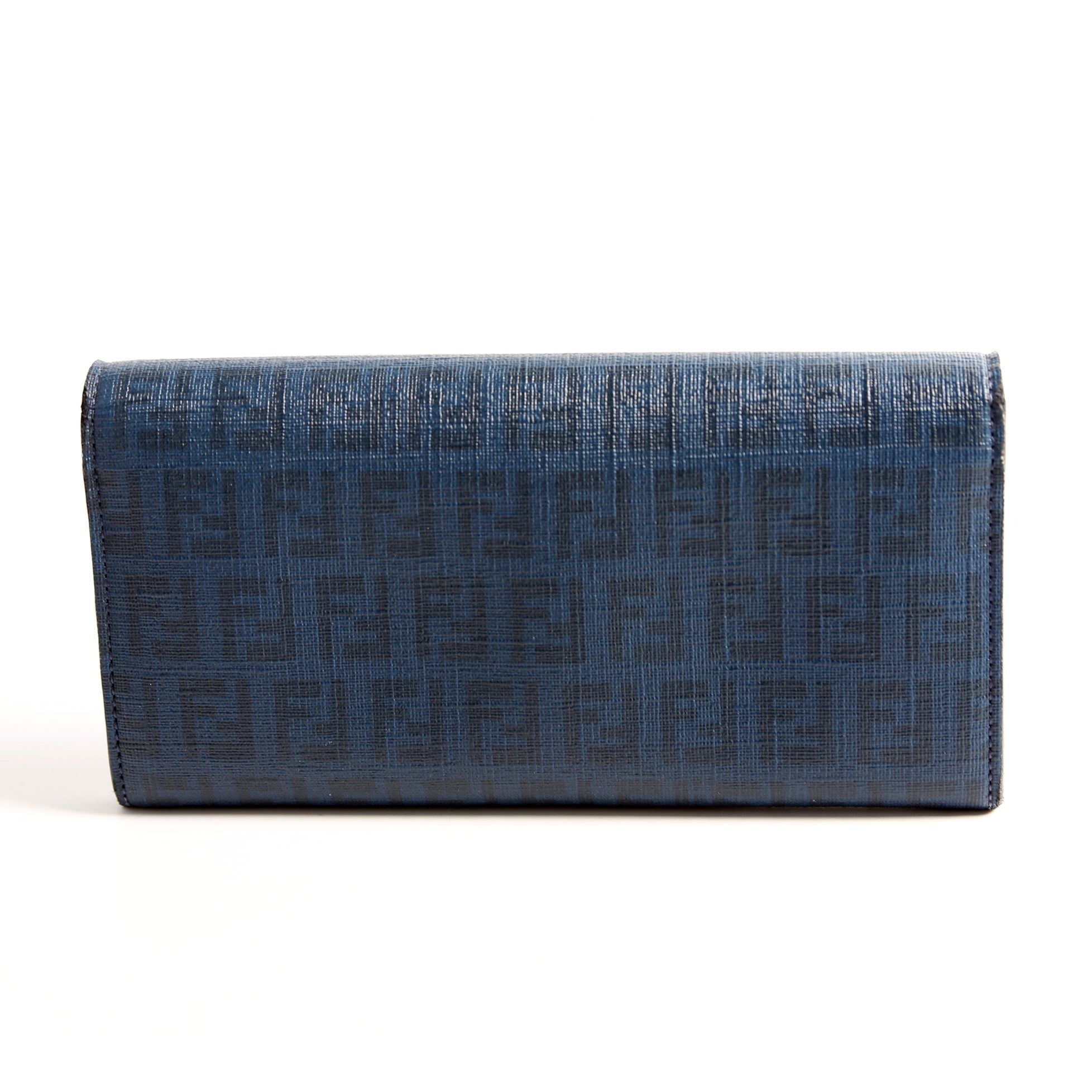 Fendi Zucca Long Wallet Navy