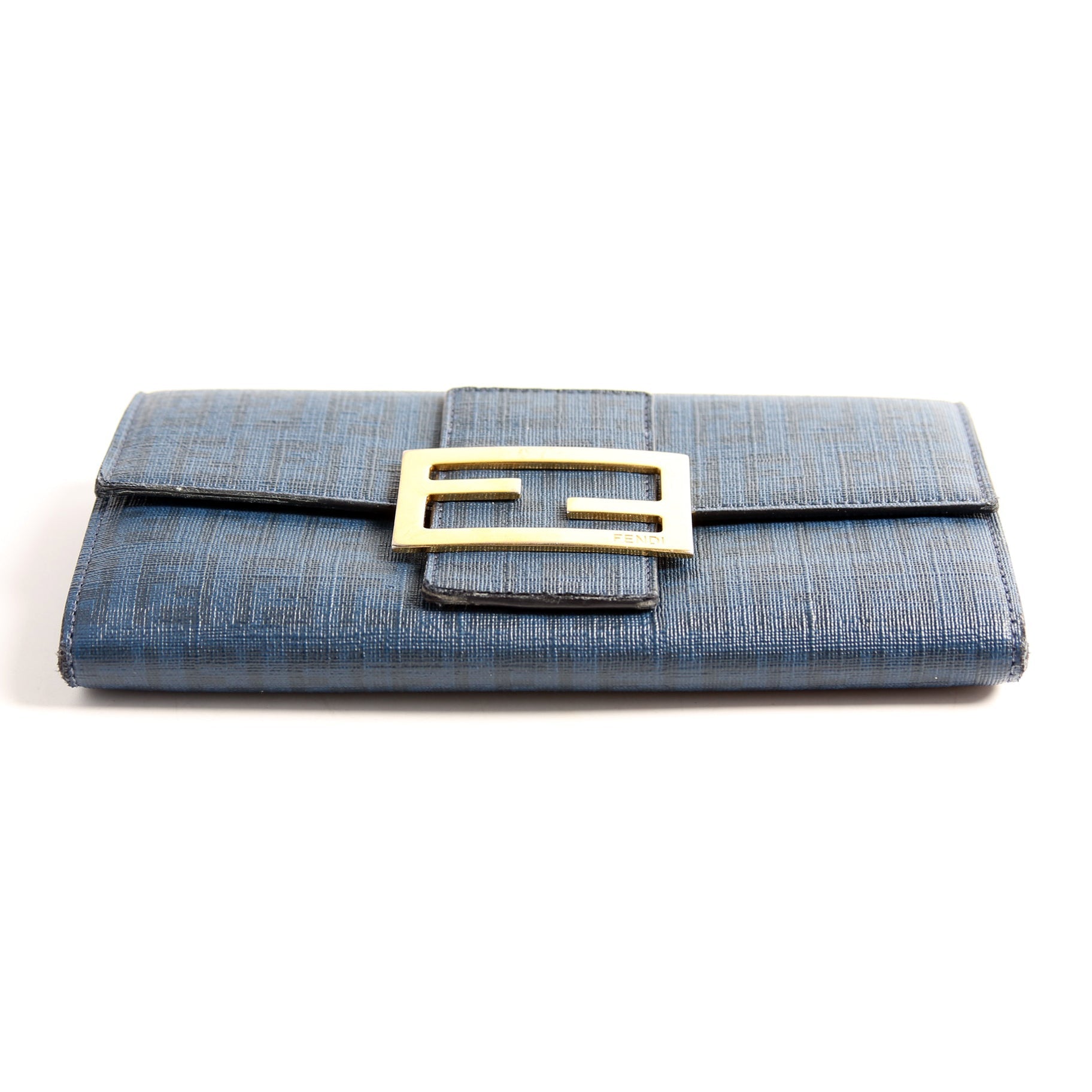 Fendi Zucca Long Wallet Navy