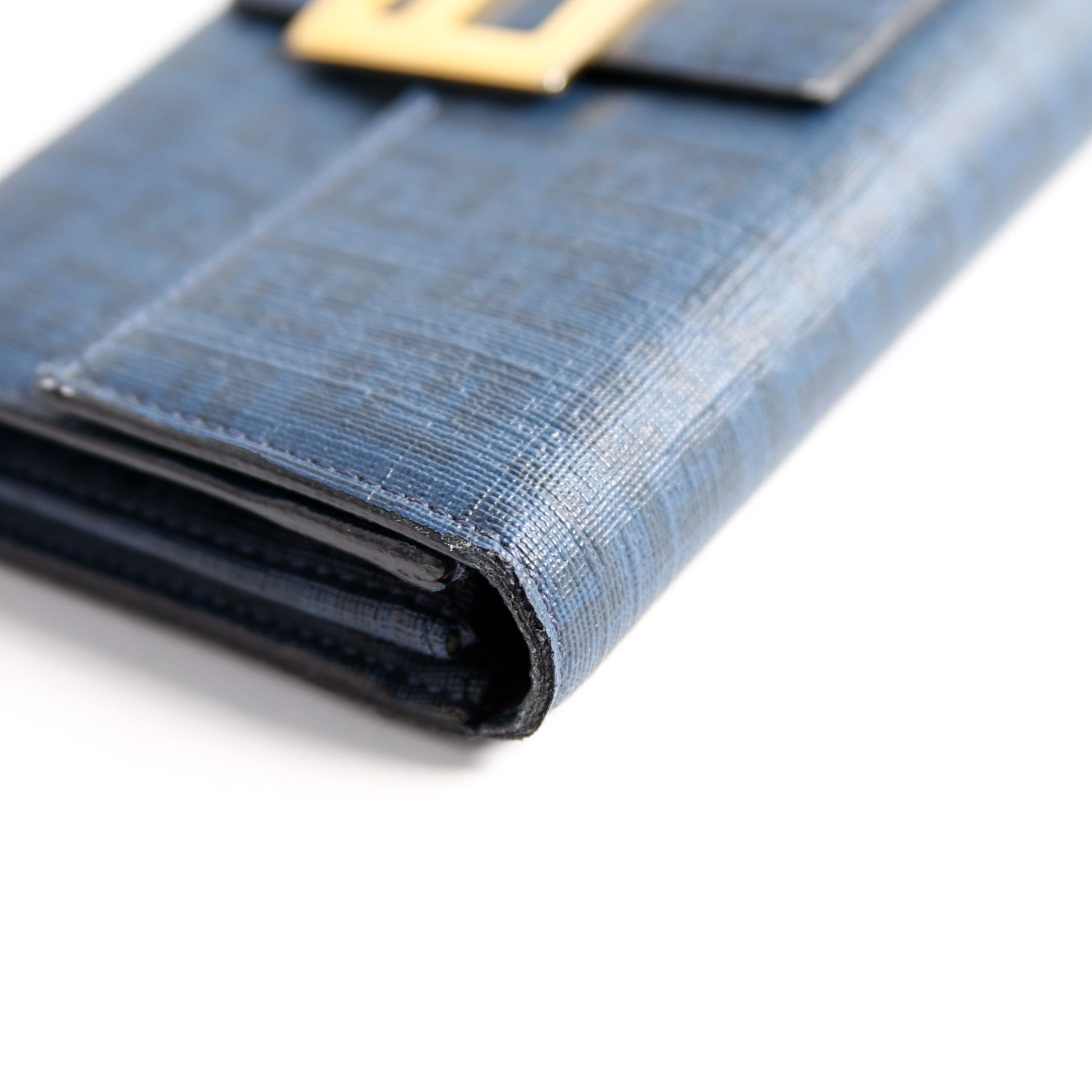 Fendi Zucca Long Wallet Navy