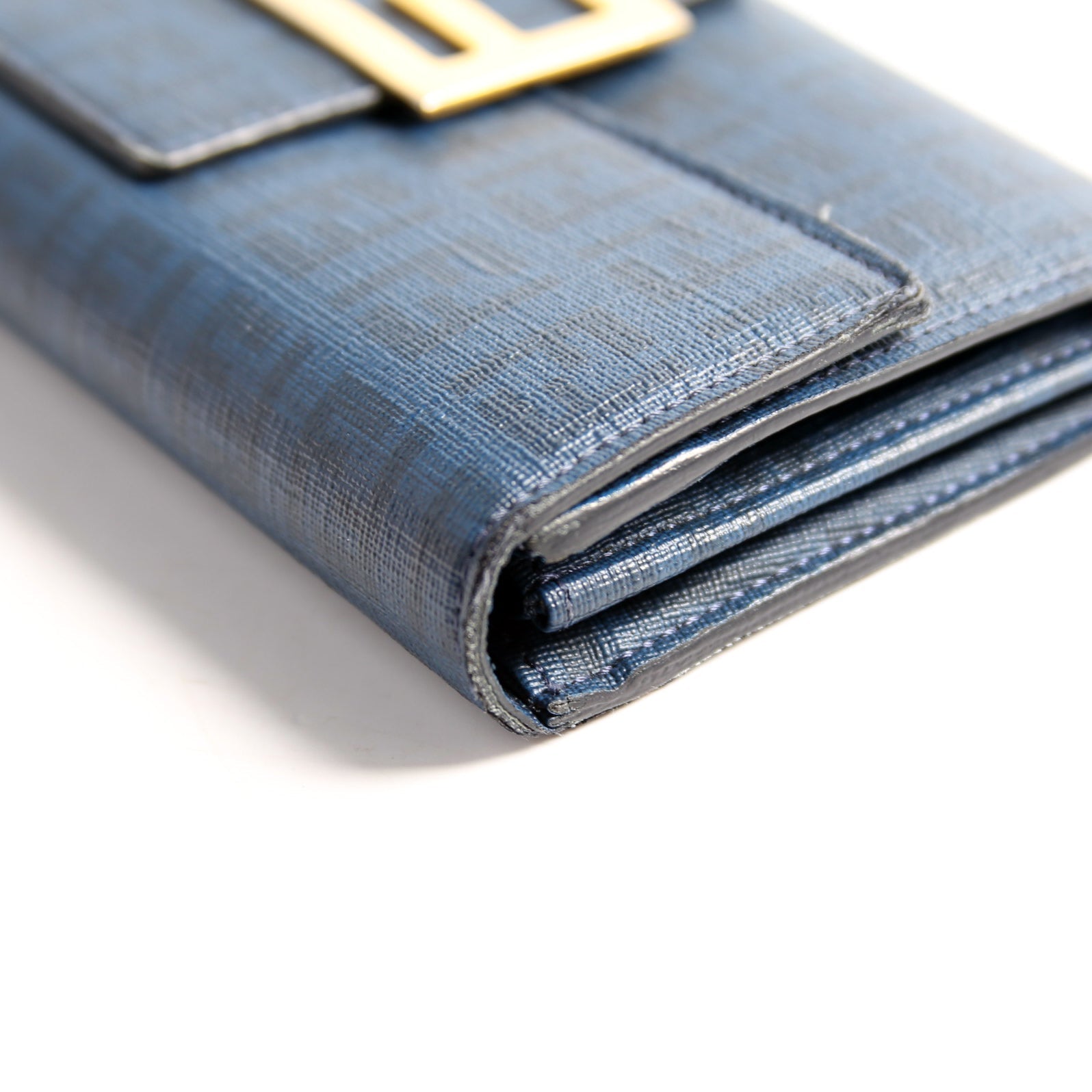 Fendi Zucca Long Wallet Navy