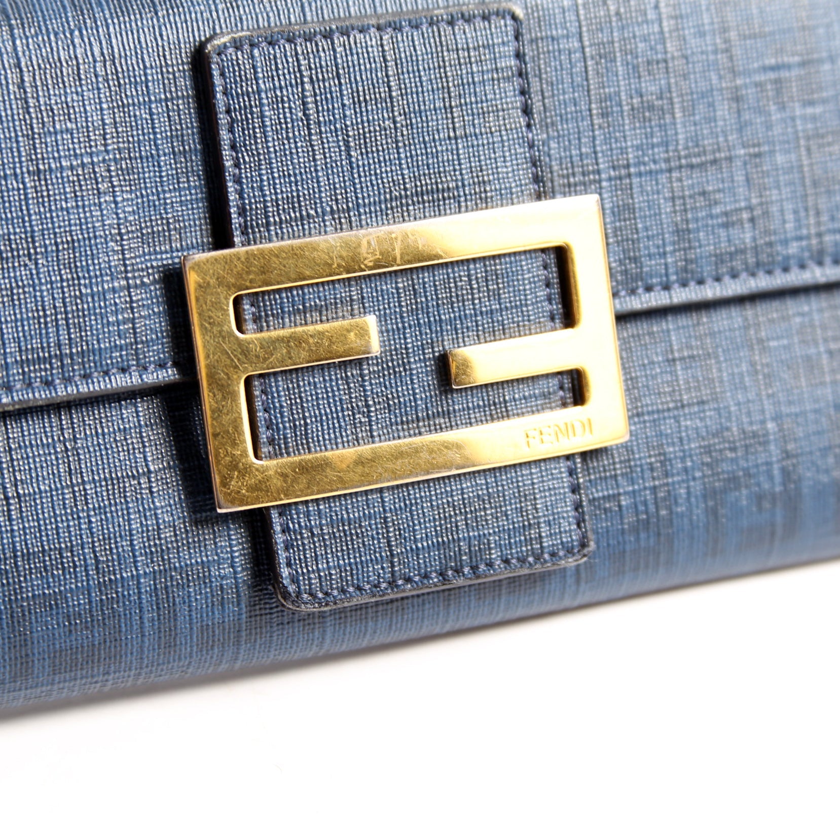 Fendi Zucca Long Wallet Navy