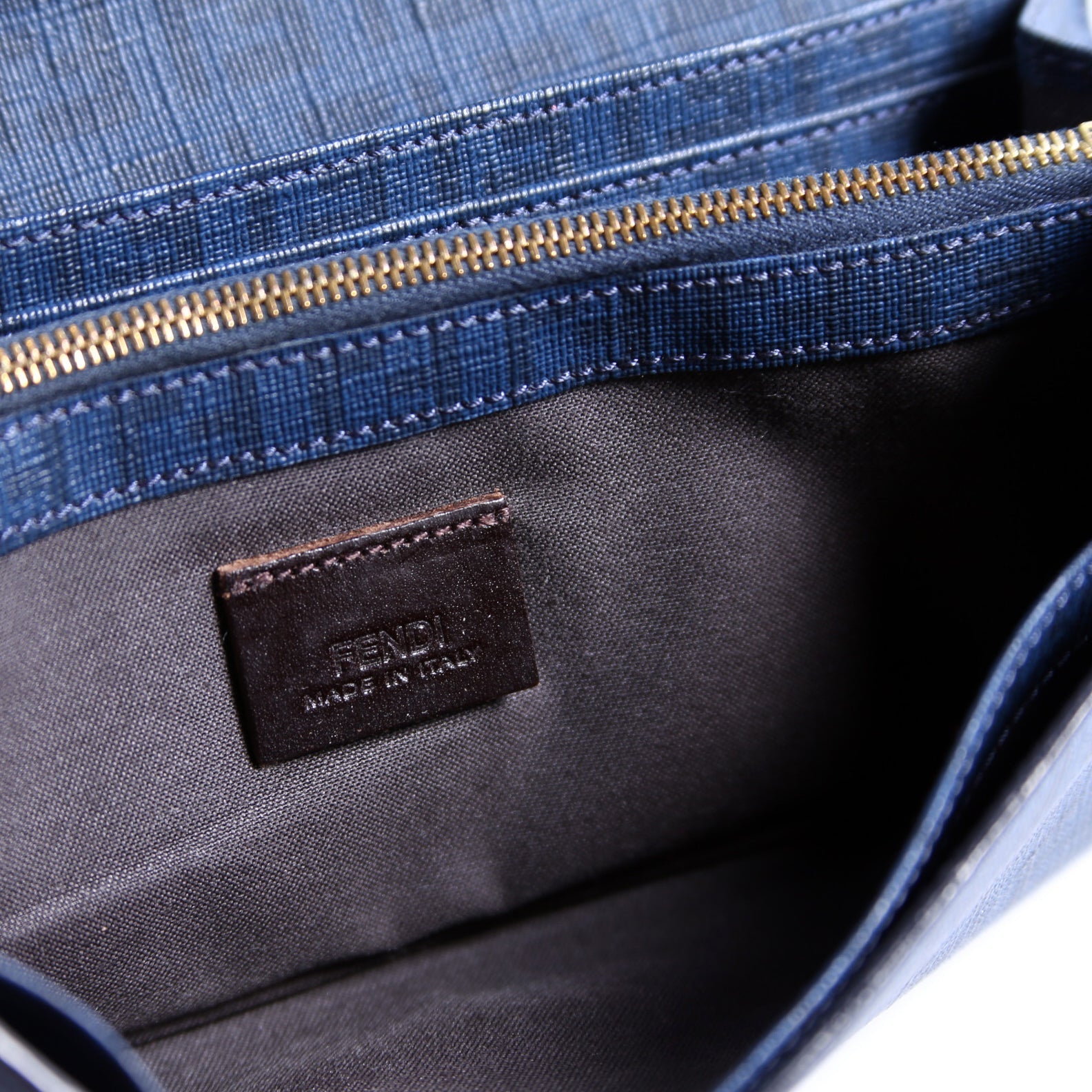 Fendi Zucca Long Wallet Navy