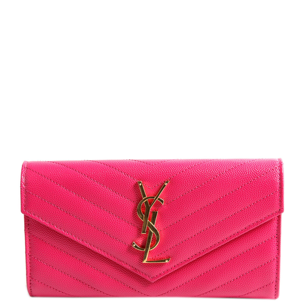 Flap Wallet Large Grain De Poudre 372264 Pink