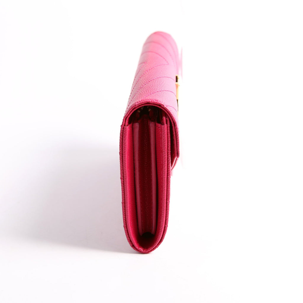 Flap Wallet Large Grain De Poudre 372264 Pink