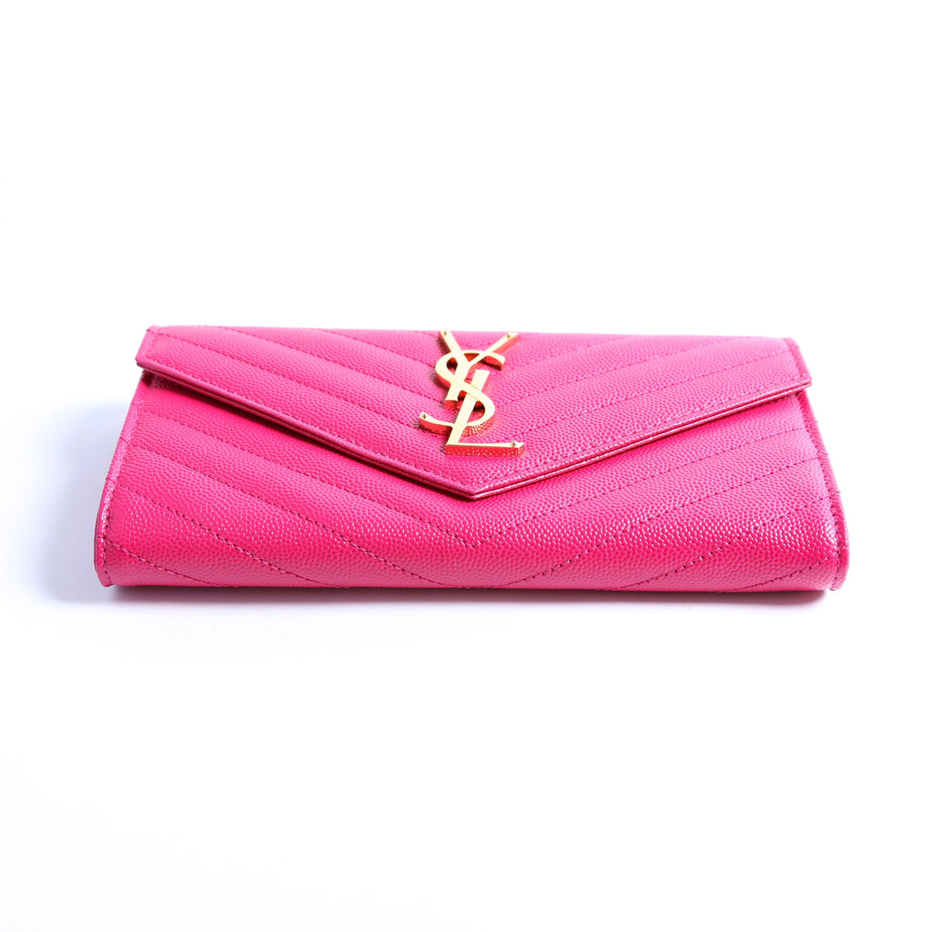 Flap Wallet Large Grain De Poudre 372264 Pink