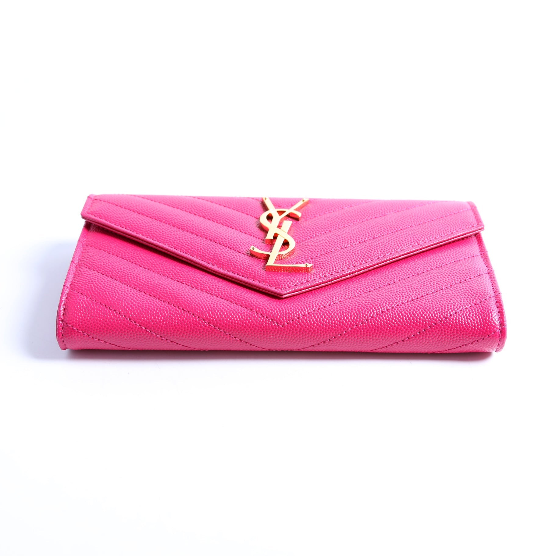 Flap Wallet Large Grain De Poudre 372264 Pink