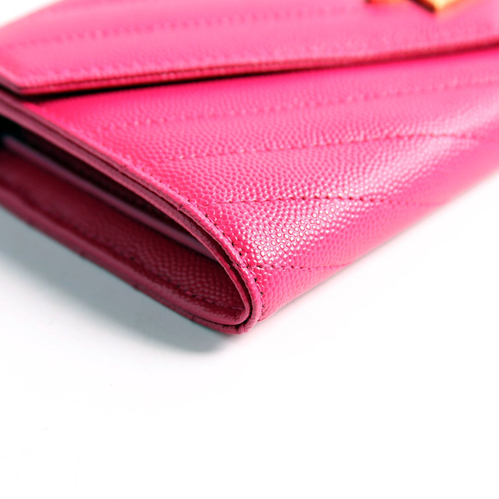 Flap Wallet Large Grain De Poudre 372264 Pink
