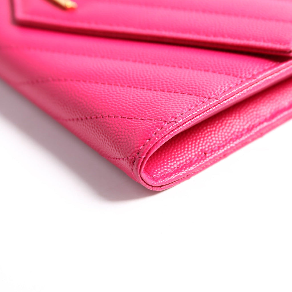 Flap Wallet Large Grain De Poudre 372264 Pink