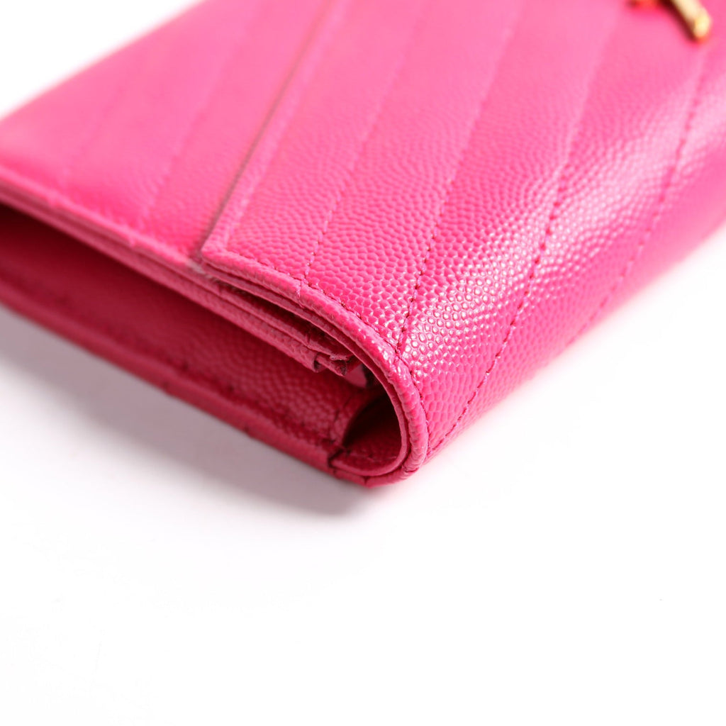 Flap Wallet Large Grain De Poudre 372264 Pink