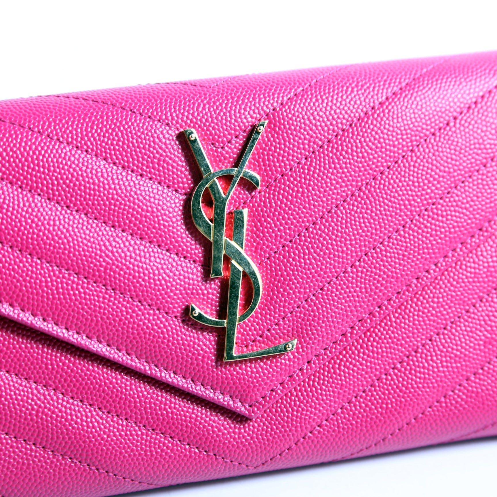 Flap Wallet Large Grain De Poudre 372264 Pink