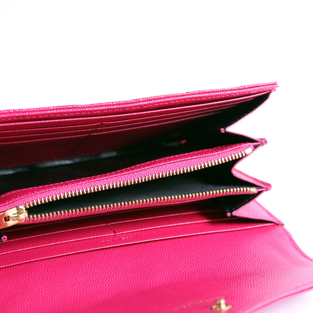 Flap Wallet Large Grain De Poudre 372264 Pink
