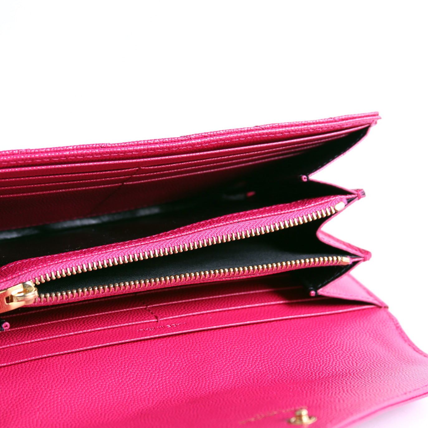 Flap Wallet Large Grain De Poudre 372264 Pink