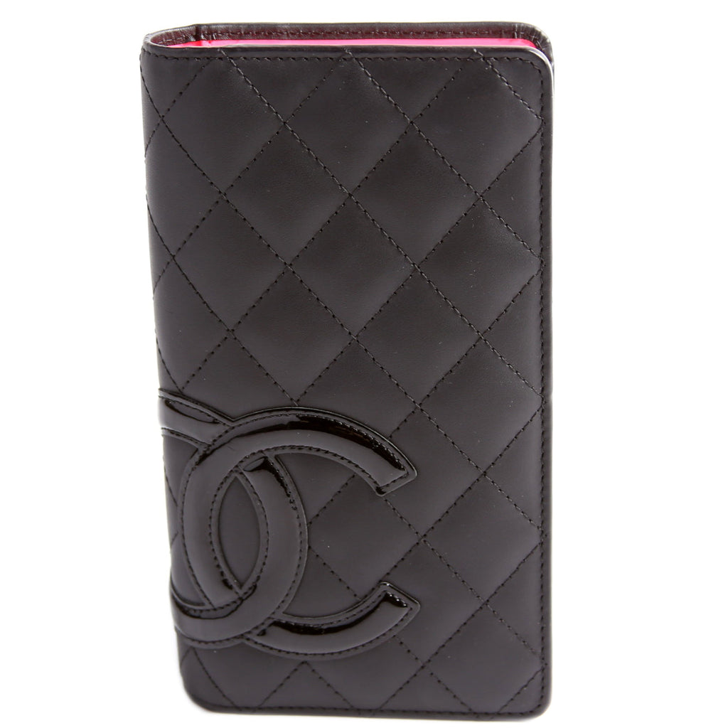 Cambon Ligne Long Wallet Black/Pink
