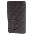Cambon Ligne Long Wallet Black/Pink
