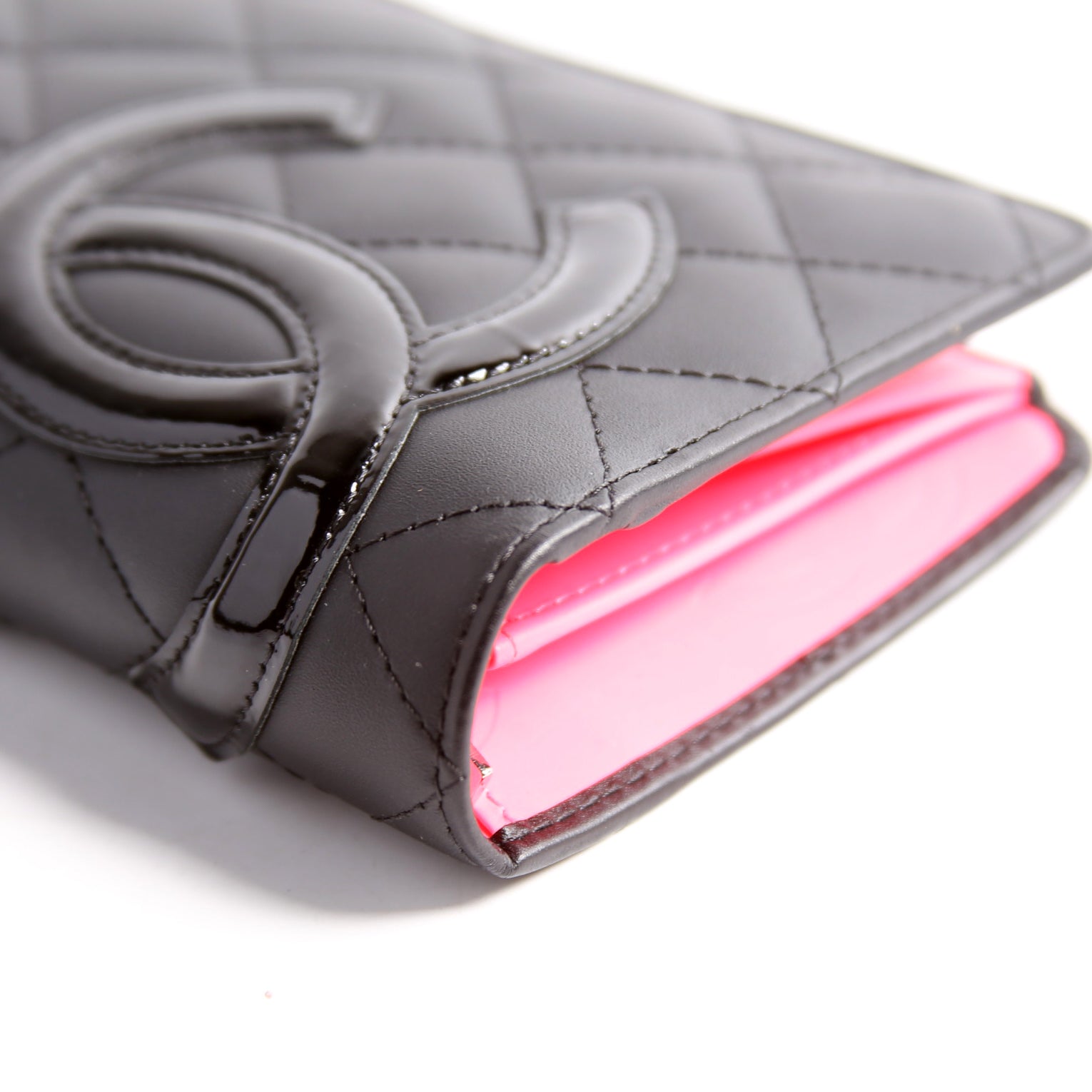 Cambon Ligne Long Wallet Black/Pink