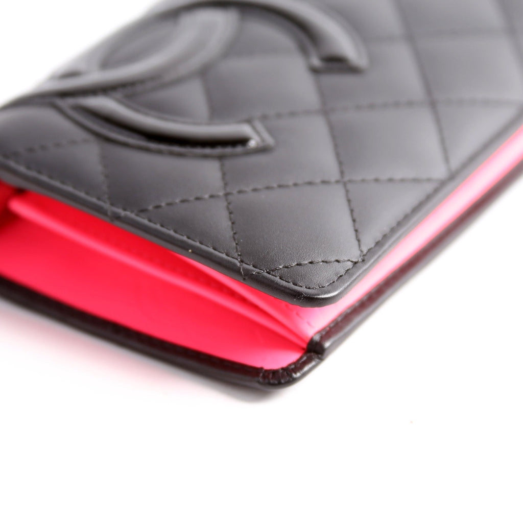 Cambon Ligne Long Wallet Black/Pink