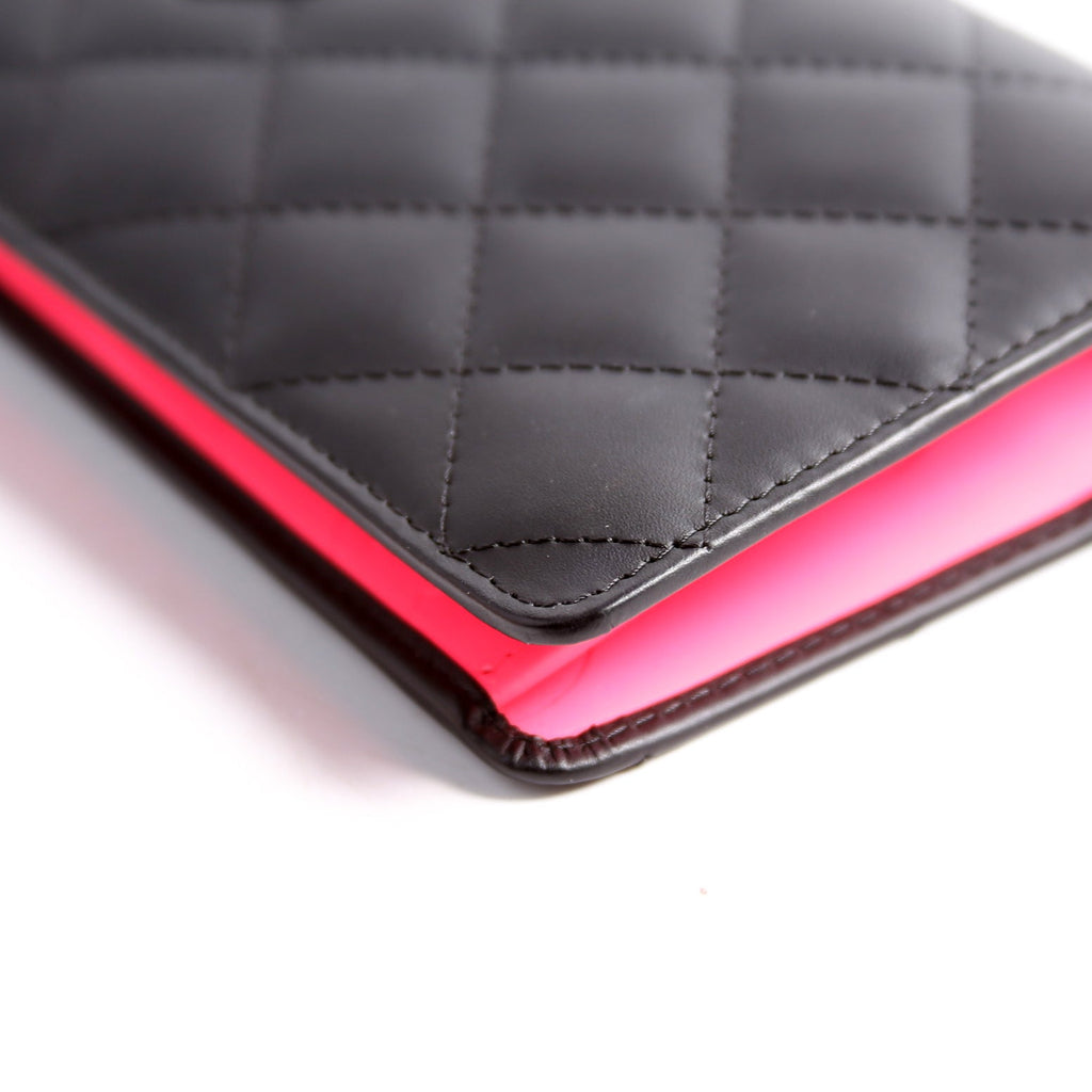 Cambon Ligne Long Wallet Black/Pink