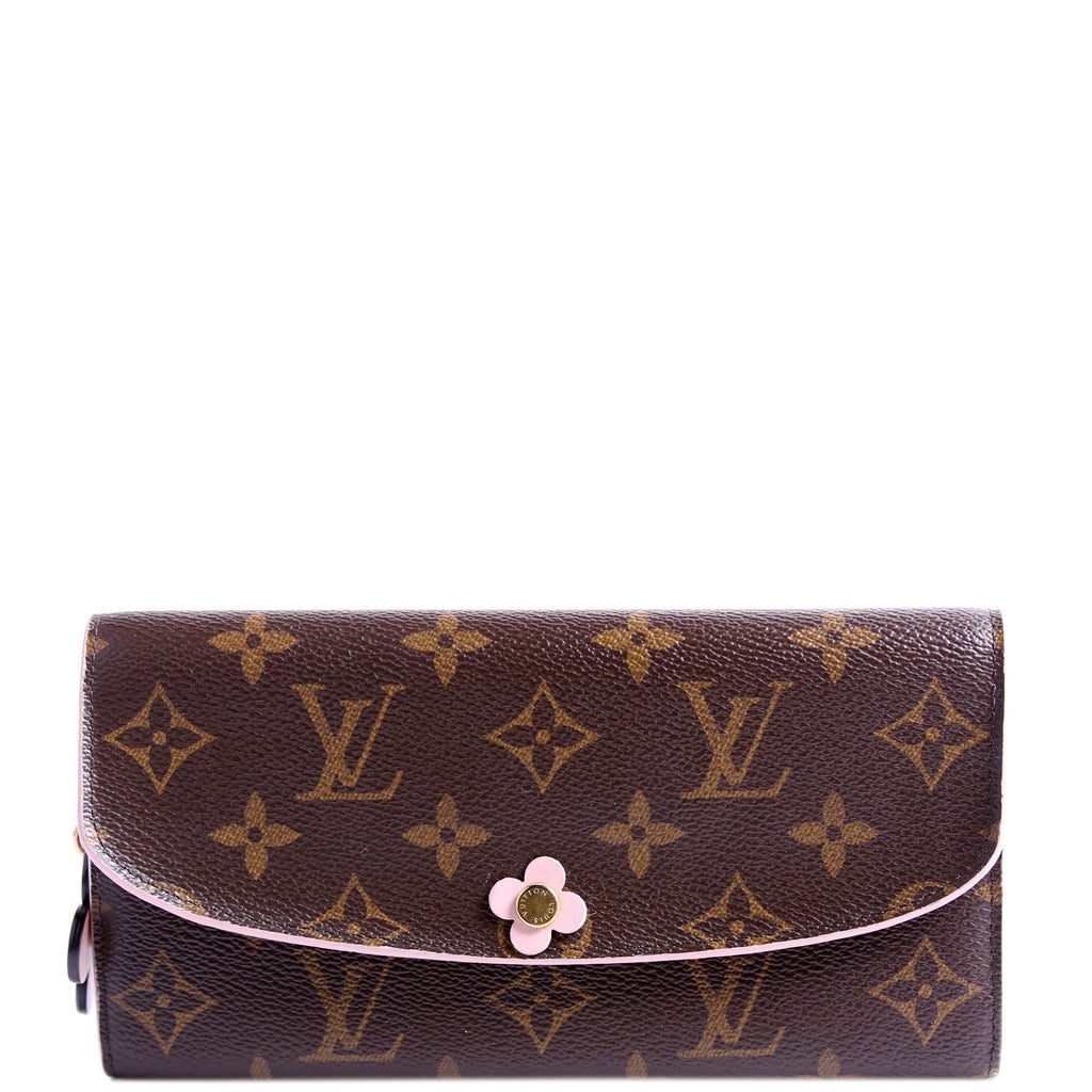 Emilie Wallet Flower Monogram Pink