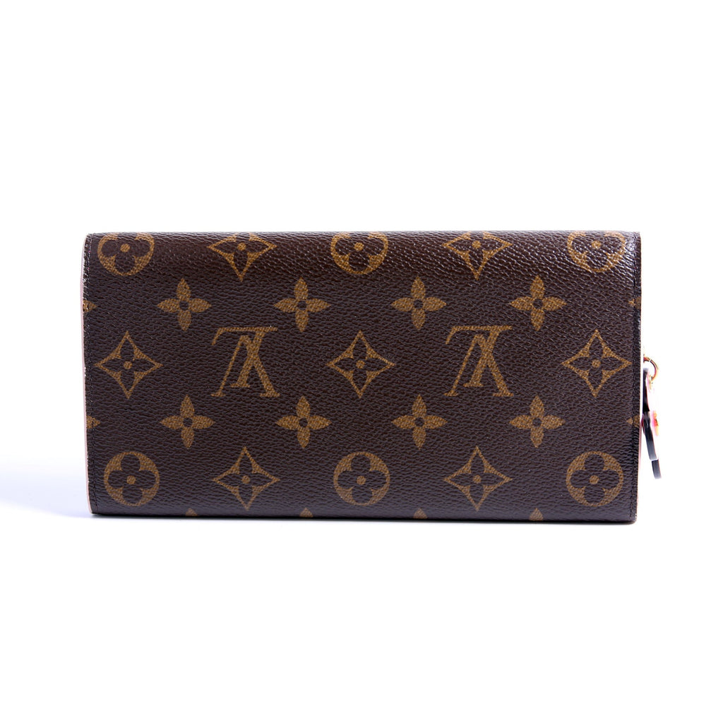 Emilie Wallet Flower Monogram Pink
