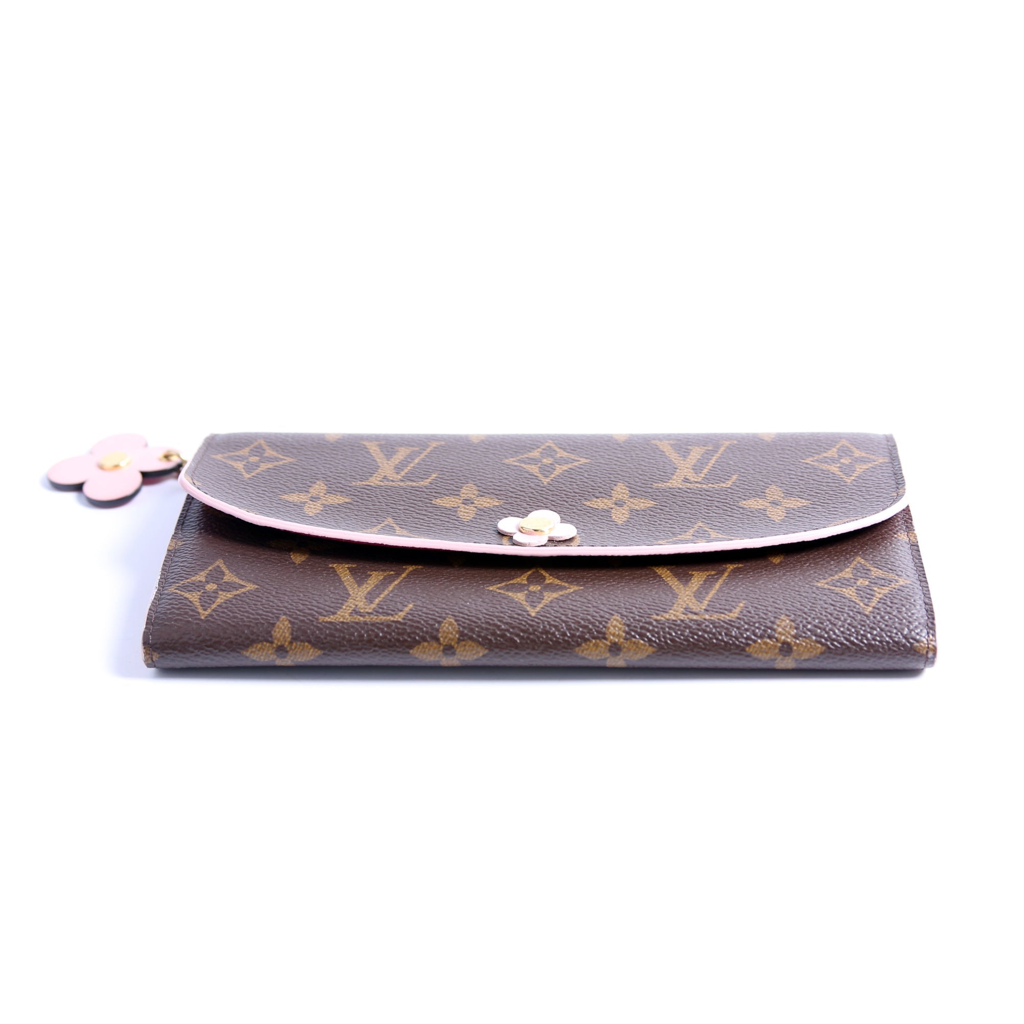 Emilie Wallet Flower Monogram Pink