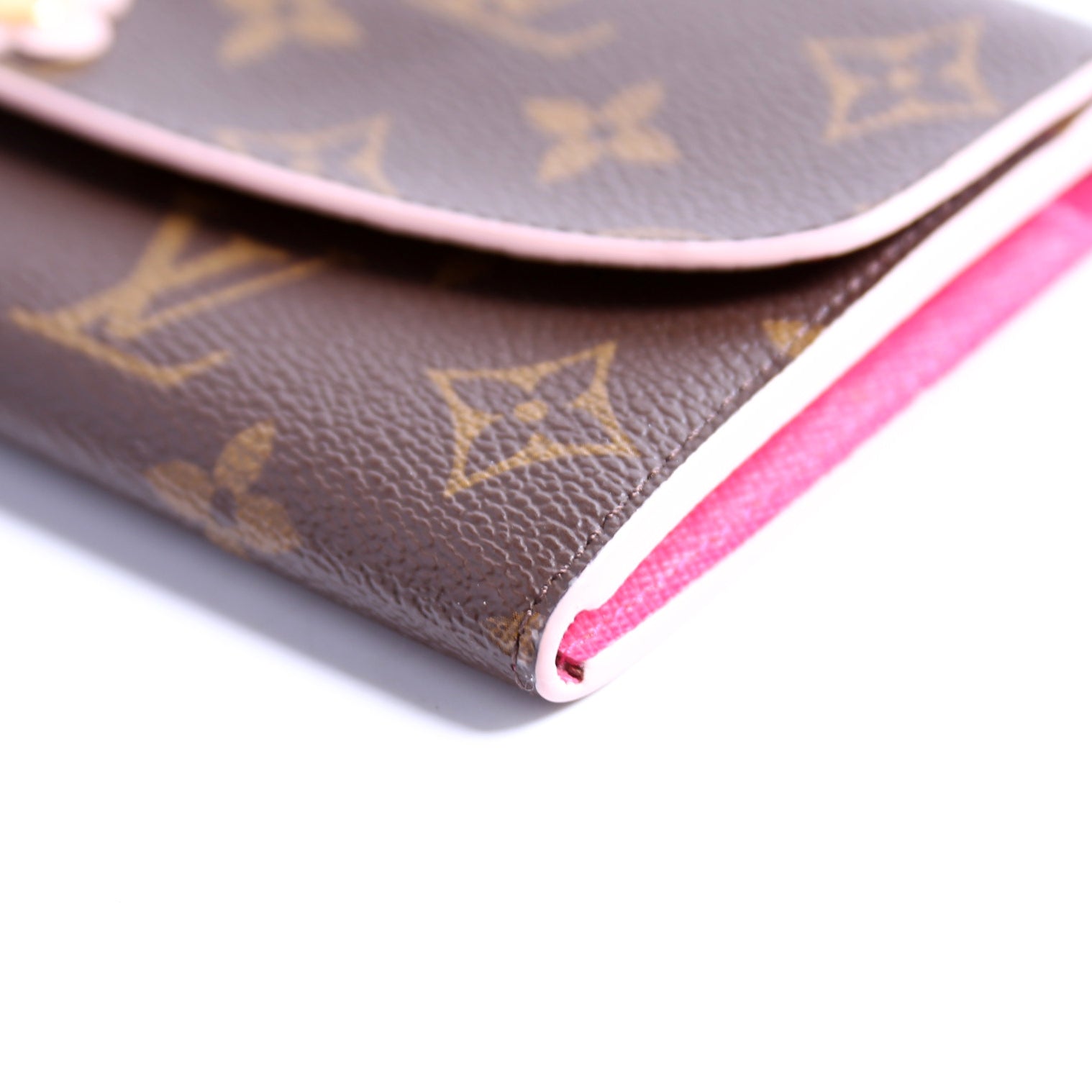Emilie Wallet Flower Monogram Pink